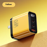 Gallium Nitride Three-port Charging Plug Smart Digital Display Mobile Phone Charger