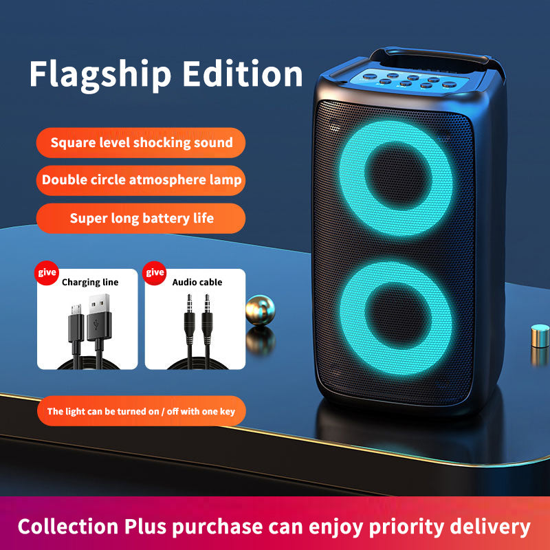 Home Lightweight Bluetooth Dual Subwoofer Speaker